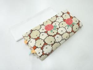 アンティーク　菊模様アンサンブル・胴裏洗い張りセット